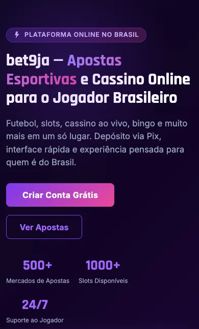 Topo do bet9ja.si aberto no navegador de um celular, com os números 500+, 1000+ e 24/7